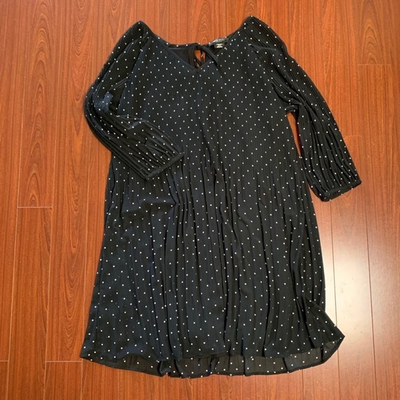 Michel Studio Pleated Polka Dot Dress - Picture 1 of 7